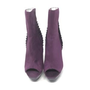 Michael Antonio Purple Open Toe Booties 6.5